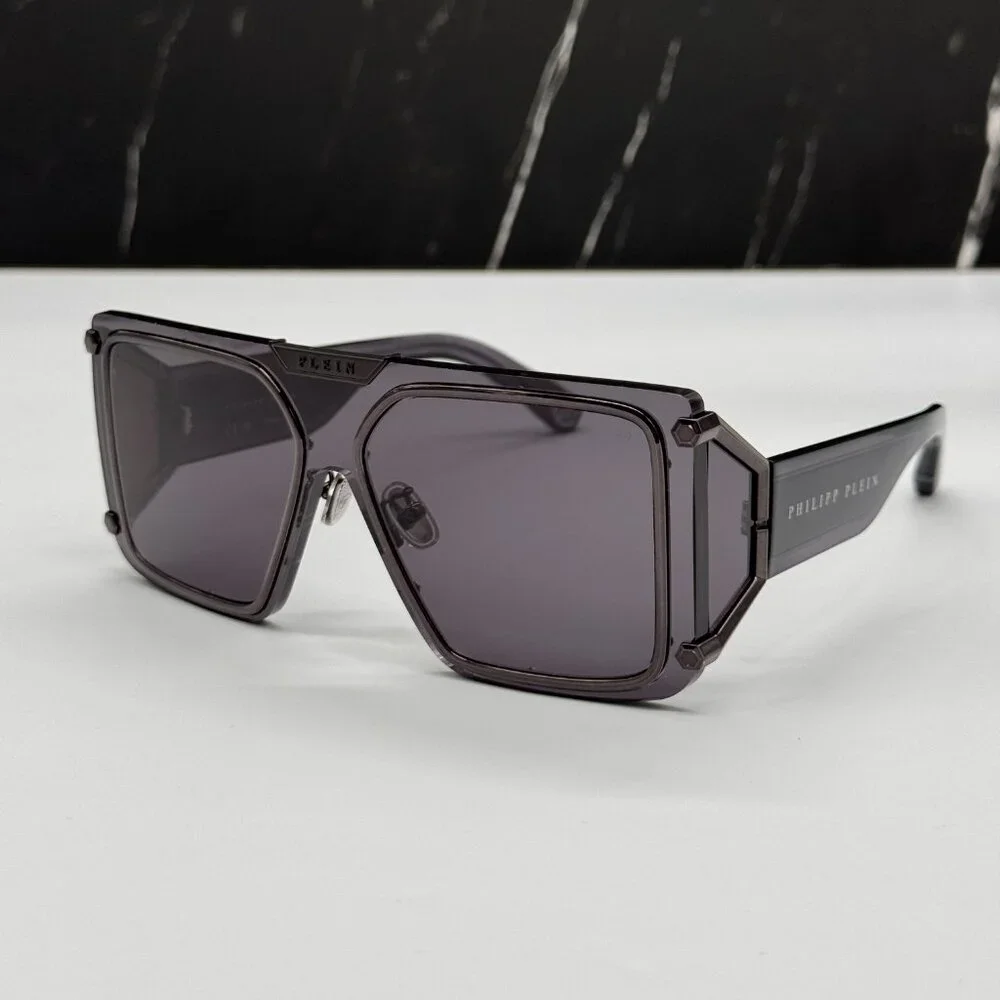 NEW SPP096M 0I86 PHILIPP PLEIN REVOLUTION BLACK UNISEX SUNGLASSES